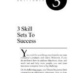 A page from the book 3 skill sets to success