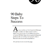 A page from the book 9 0 baby steps to success