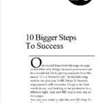 A page from the book 1 0 bigger steps to success